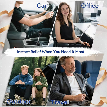 4-in-1 Back Scratcher with Telescoping Pole & Multi- Design