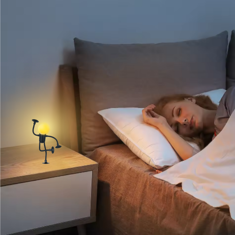 Ledsen™ FigureLamp 1+1 GRATIS: Natlampe med Blødt Lys og Fleksibel Figur