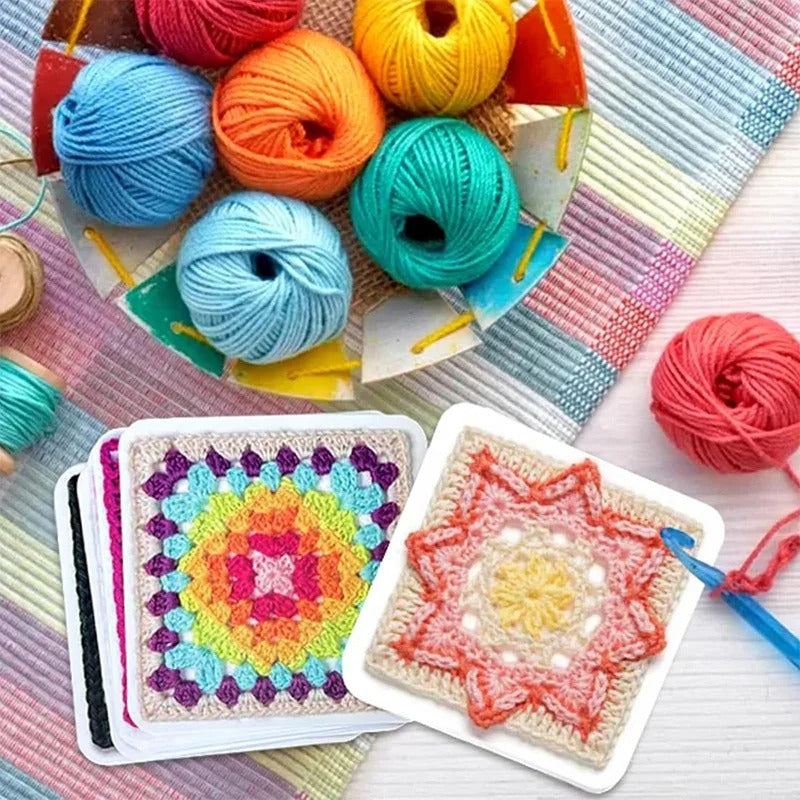 CrochetCards: Guide til Hæklede Firkanter - Komplet Kortspil