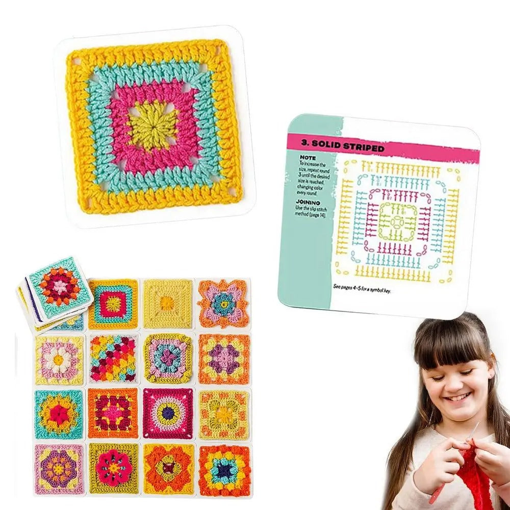 CrochetCards: Guide til Hæklede Firkanter - Komplet Kortspil
