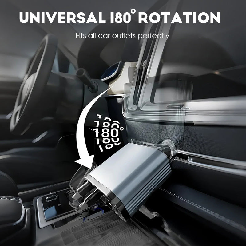 ✨Lynhurtig 4-i-1 Biloplader 90W – med Optrækkelige Kabler & Hyggeligt Stjernelys 🚗🌌