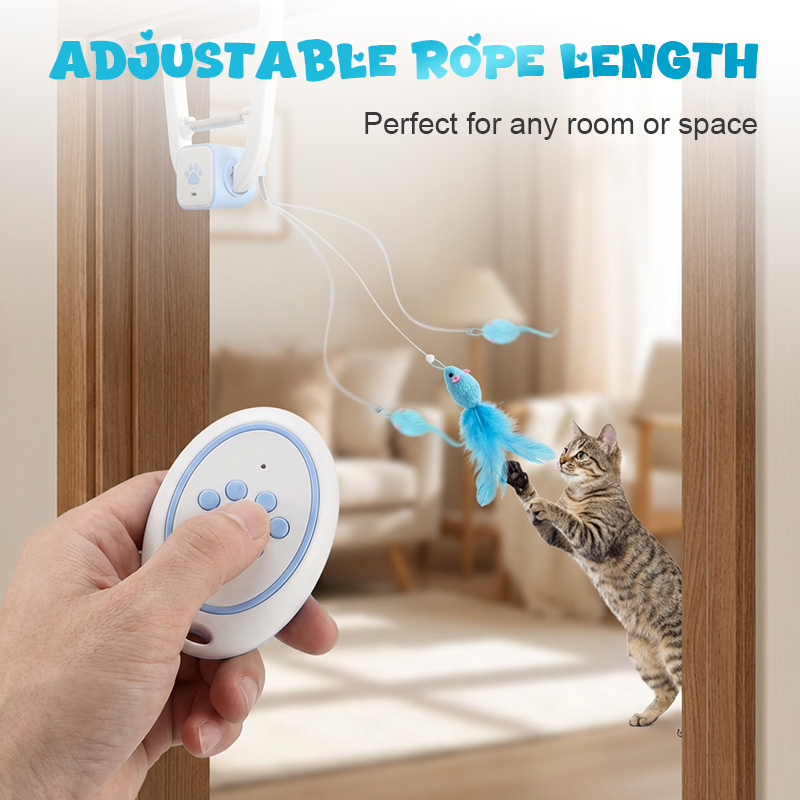 💥Få 49% rabatt för dig! Interaktiv fjärrkontroll Hängande kattleksak