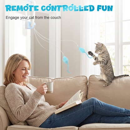 💥Få 49% rabatt för dig! Interaktiv fjärrkontroll Hängande kattleksak